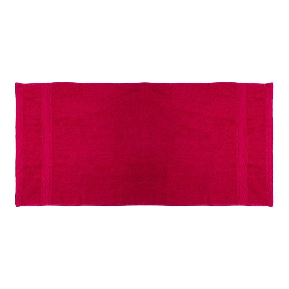 Paquete de 3 toallas de baño 80% algodón 68 x 140 cm Koza rosa