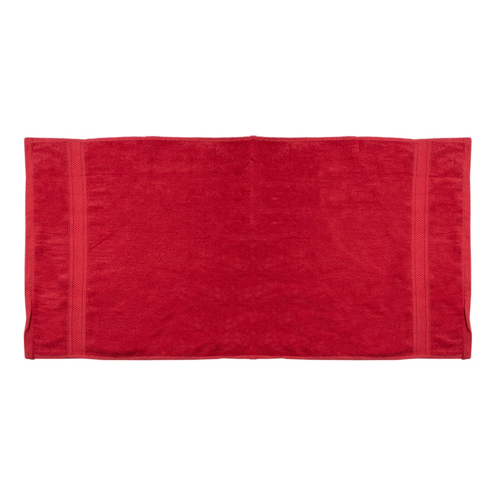 Paquete de 3 toallas de baño 80% algodón 68 x 133 cm Koza rojo