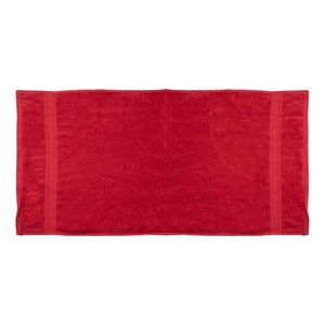 Paquete de 3 toallas de baño 80% algodón 68 x 133 cm Koza rojo