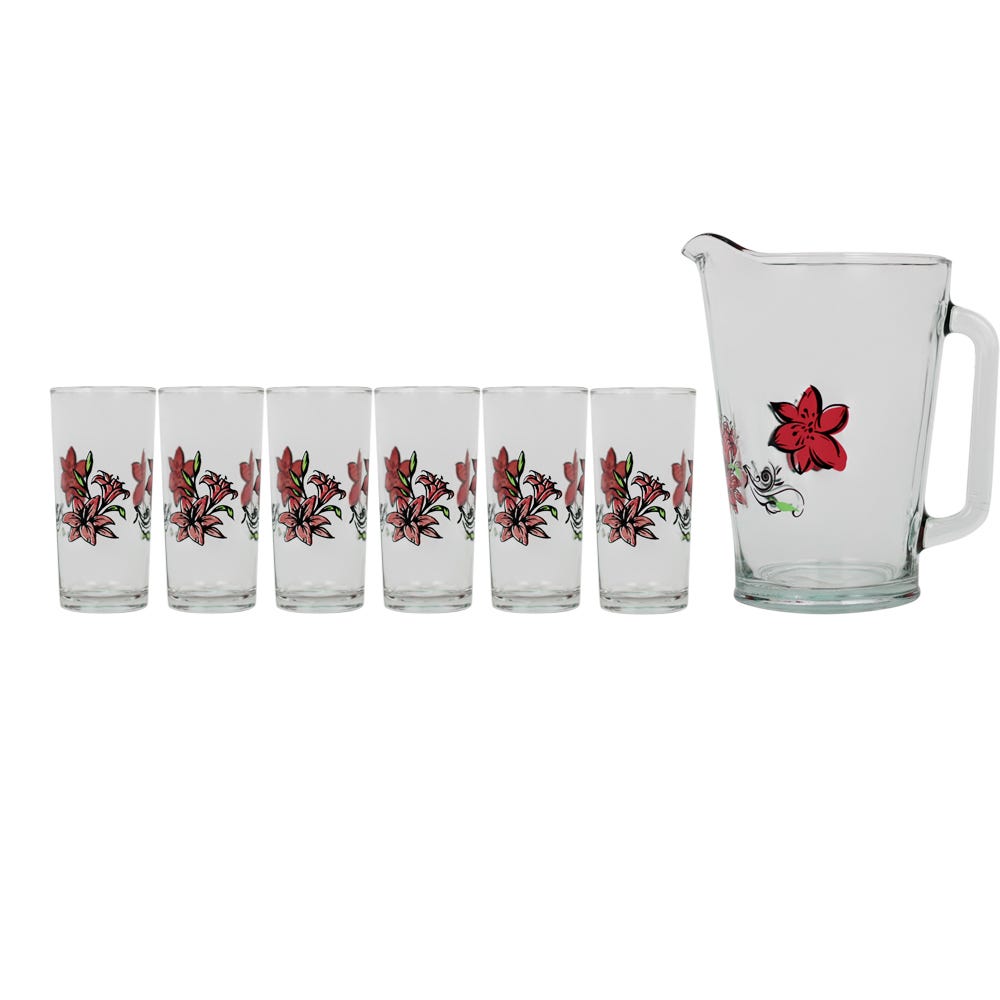 Juego de agua 7 piezas Flores Lilis Soave