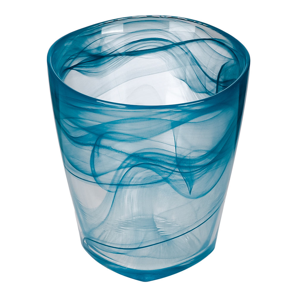 Vaso de vidrio 450 ml Velo azul petróleo LB V557190 Glassia