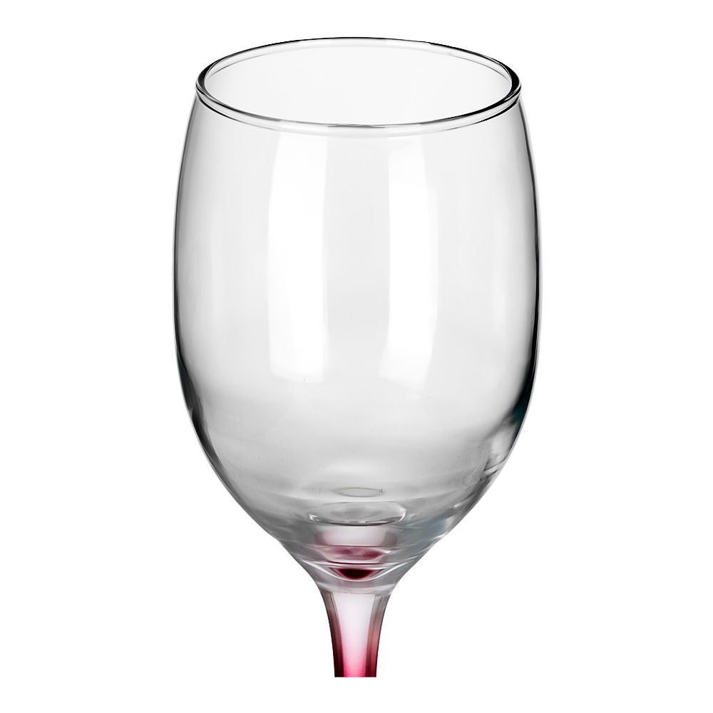 Copa de vidrio para vino 400 ml con pie rojo difuminado California V562690 Glassia