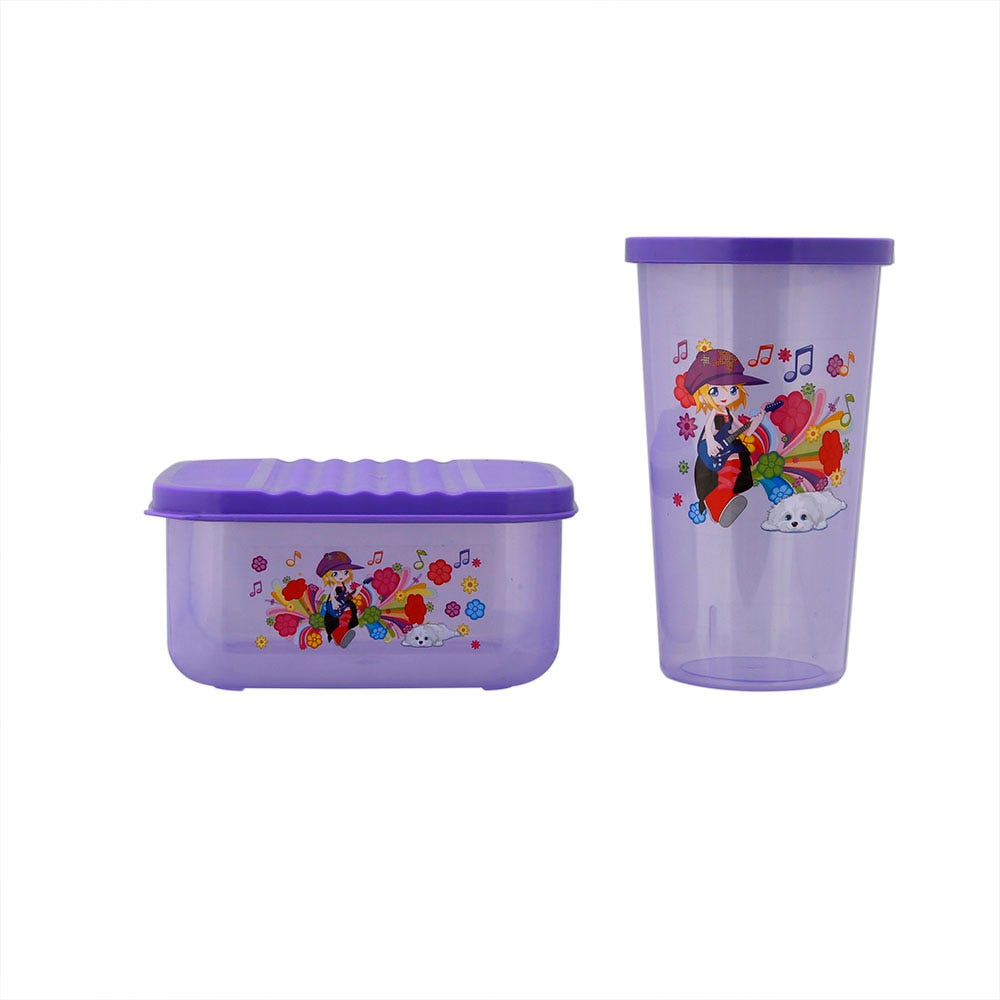 Kit escolar vaso y sandwichera varios colores