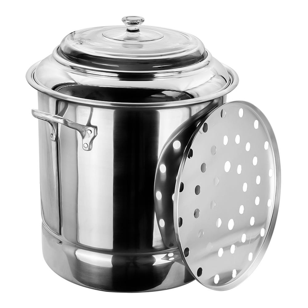 Vaporera de aluminio con tapa de cristal Núm. 34 VAP34CTC Acmi 2000 – vista 2