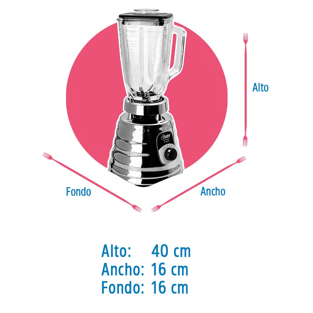 Licuadora Clásica Rotary 3 velocidades plateada Oster