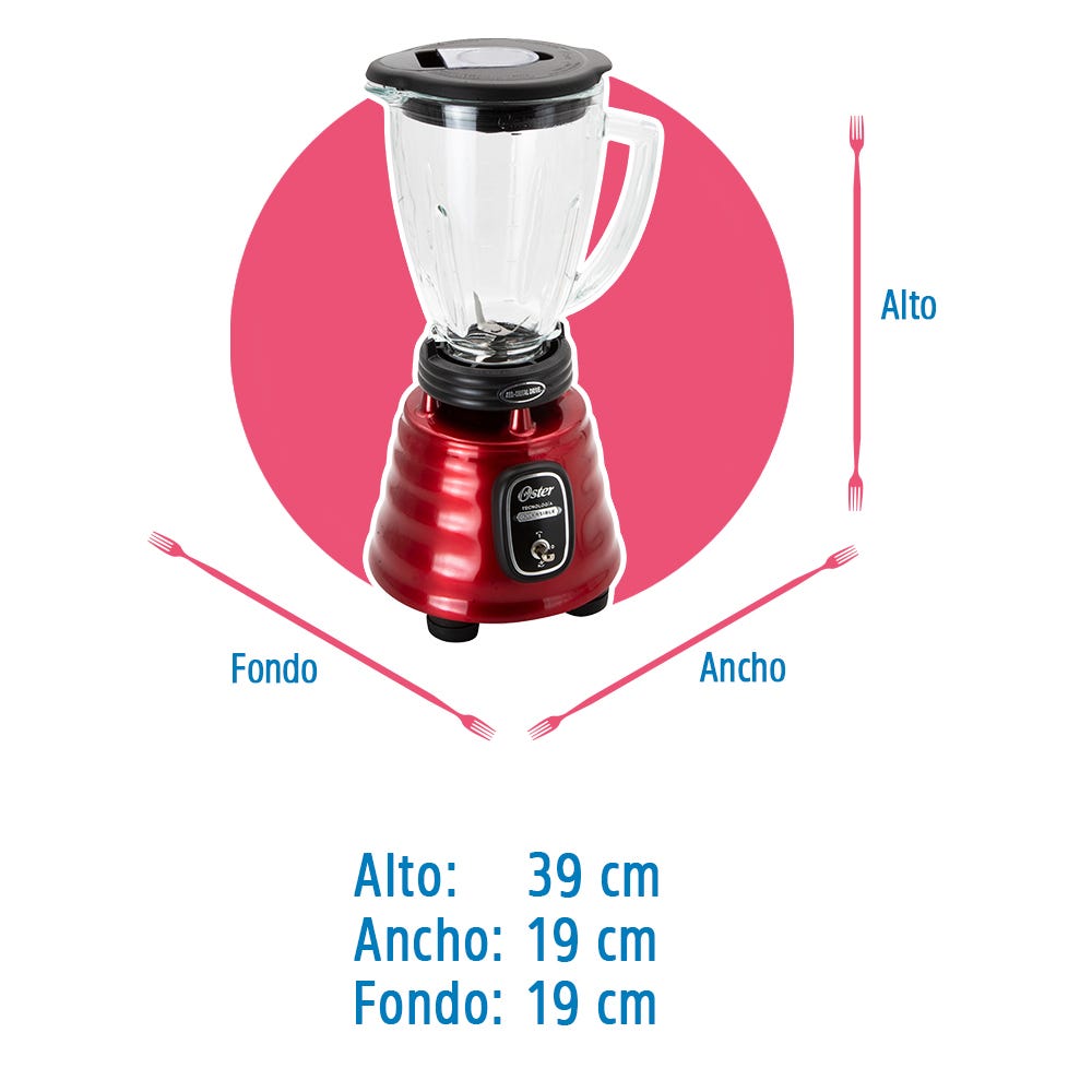 Licuadora clásica reversible roja BLSTBESTR-013 Oster