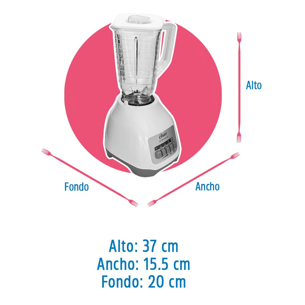 Licuadora Soho Lite con botones 2 velocidades BLSTKAP-WPB-013 Oster