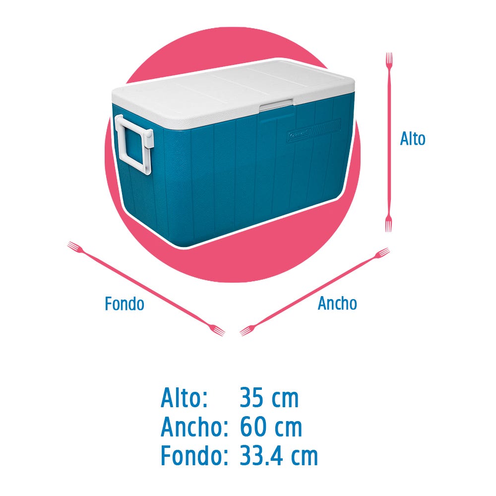 Hielera de plástico 48QT 46 L 2160729 Coleman