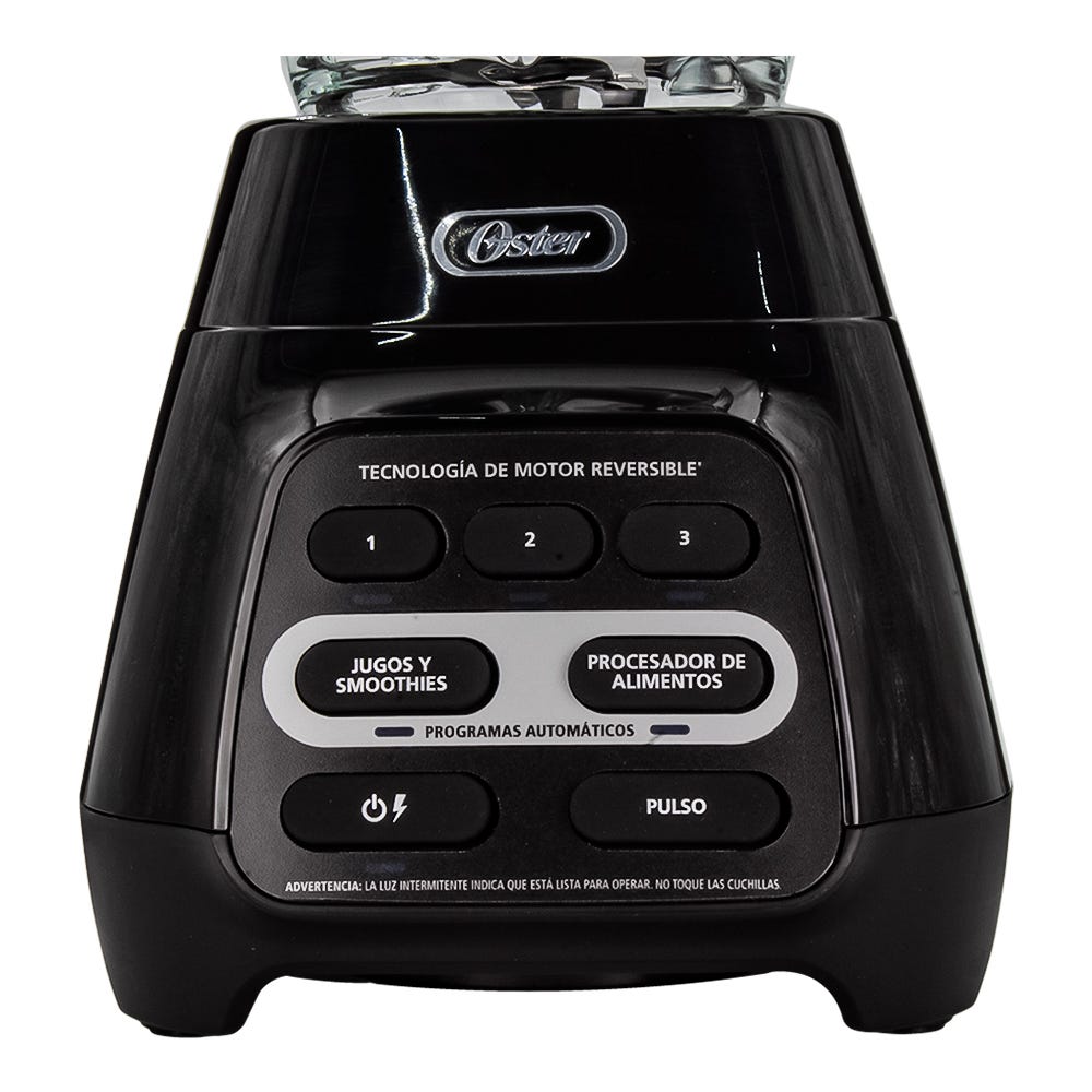 Licuadora Pyramid 3 velocidades reversible botones vaso de vidrio BLSTPYG1309B-013 Oster