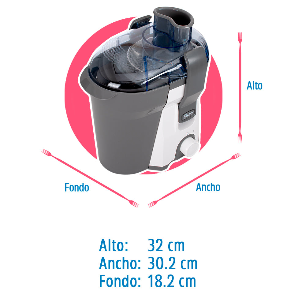 Extractor de jugos blanco FPSTJE316P013 Oster