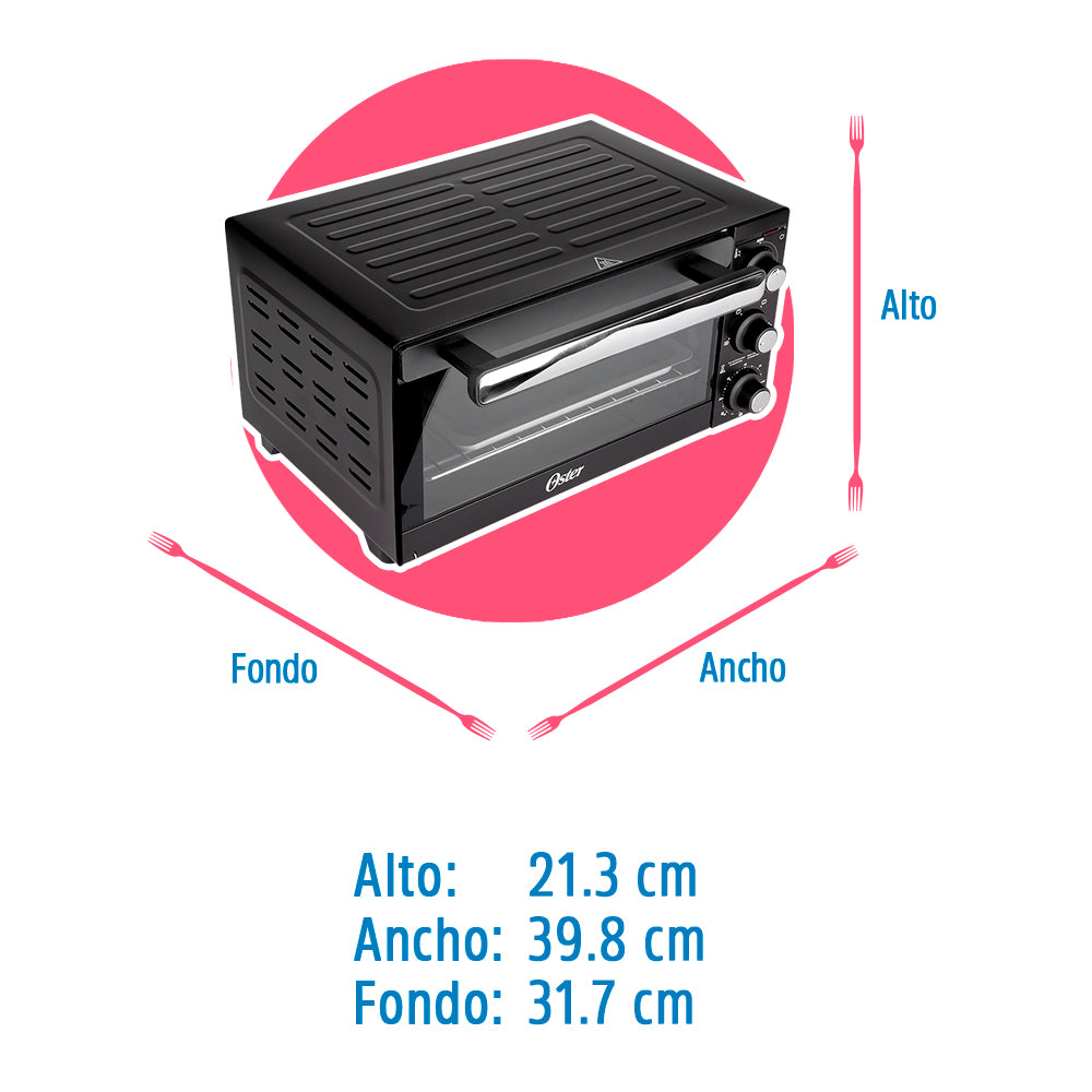 Horno de 15 litros TSSTTV15MNSB-1MX Oster