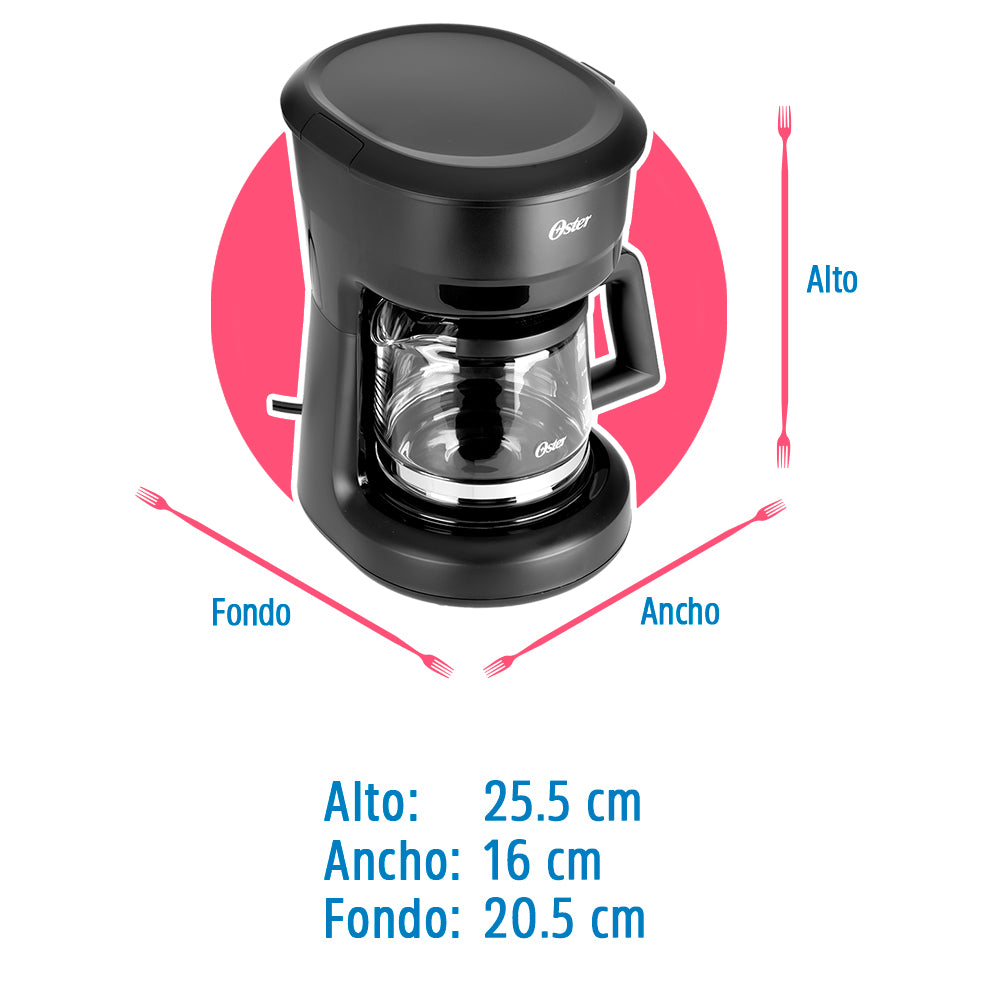 Cafetera 5 tazas negro BVSTDCS51B Oster