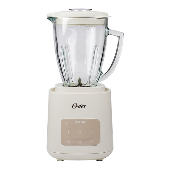 Licuadora Vortex 3 velocidades con vaso de vidrio Oster – vista frontal de la licuadora