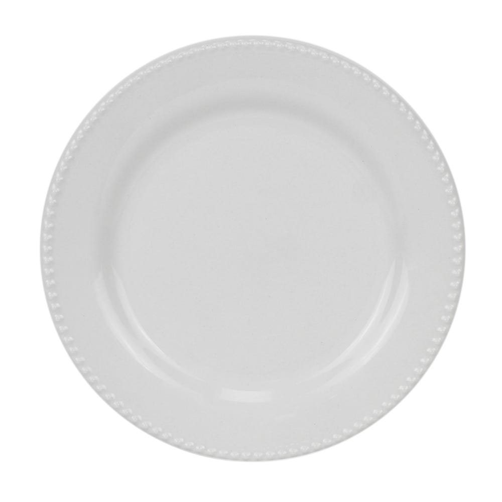 Plato postre 20.5 cm Perla Blanco Corona