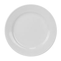 Plato pando 24 cm Perla Blanco Corona