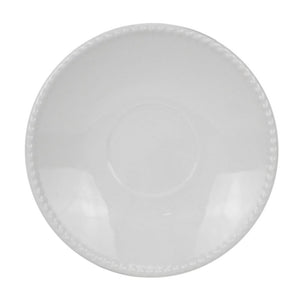 Plato té 15 cm Perla Blanco Corona