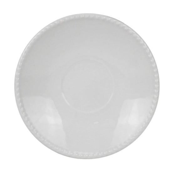 Plato té 15 cm Perla Blanco Corona