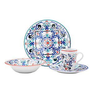Vajilla de cerámica de 16 piezas Antonella Corona