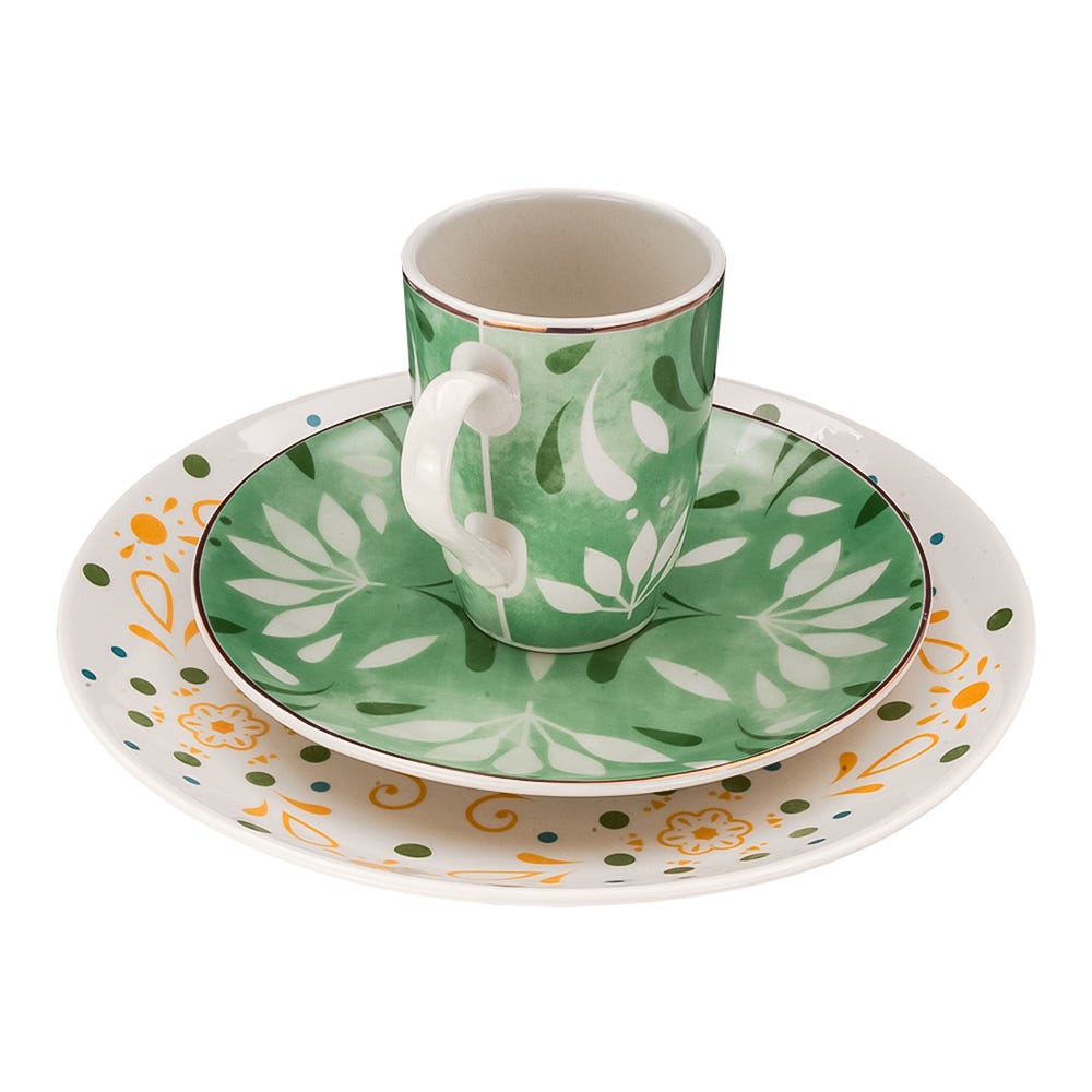 Vajilla 16 piezas Solsticio Corona