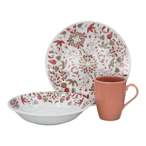 Vajilla de cerámica de 12 piezas Constanza Corona