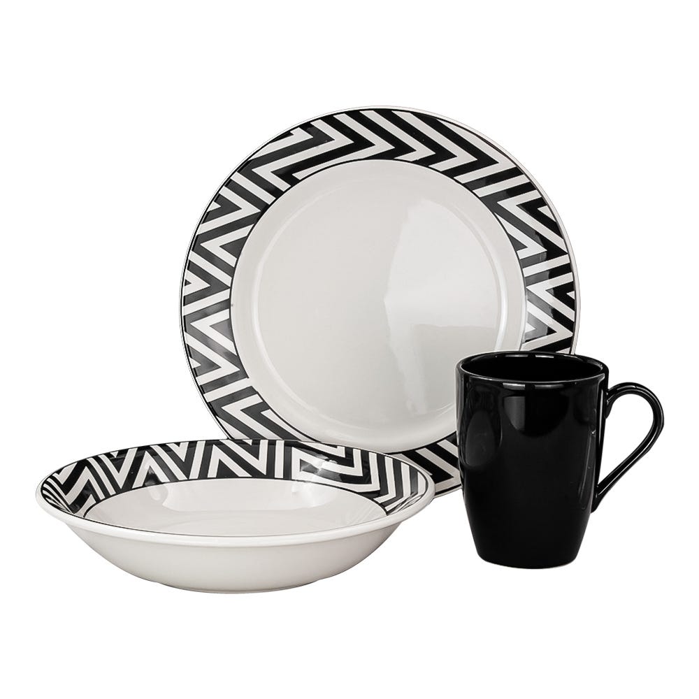 Vajilla de cerámica de 9 piezas Emma Corona