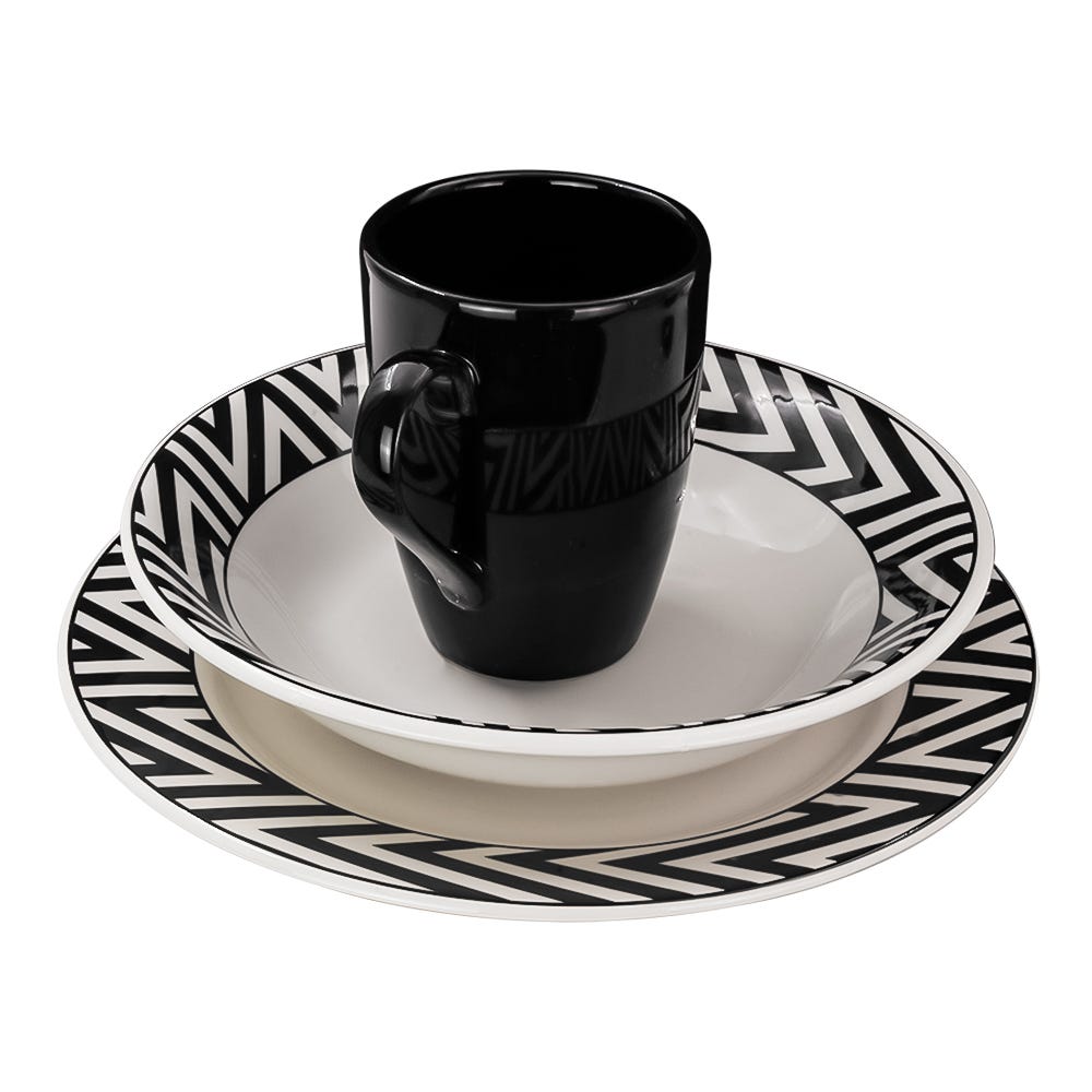 Vajilla de cerámica de 9 piezas Emma Corona