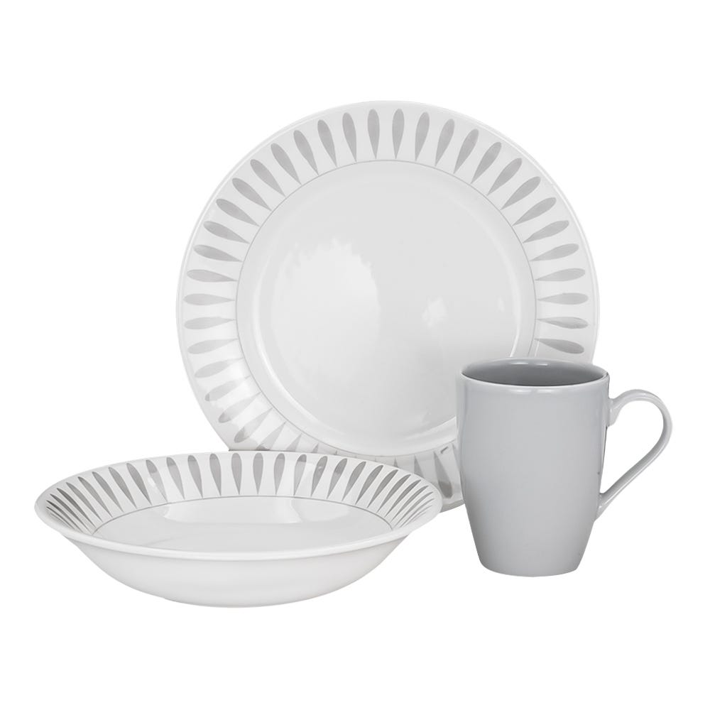 Vajilla de cerámica 12 piezas teresa VL128G040112LC Corona