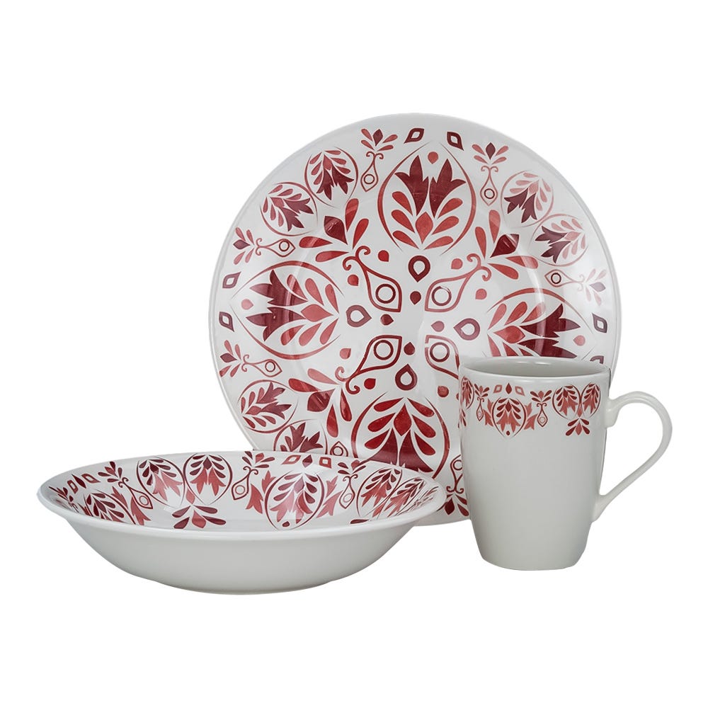 Vajilla de cerámica de 9 piezas valentina Corona