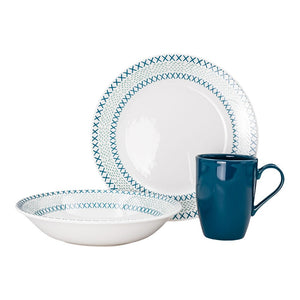 Vajilla de cerámica de 12 piezas Zulu Corona