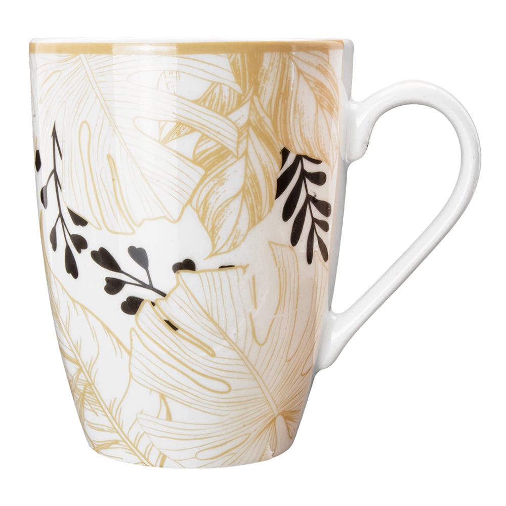 Taza de café de cerámica 270 ml Natural PL187F586412ALC Corona