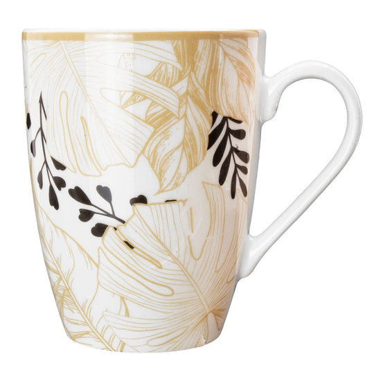 Taza de café de cerámica 270 ml Natural PL187F586412ALC Corona