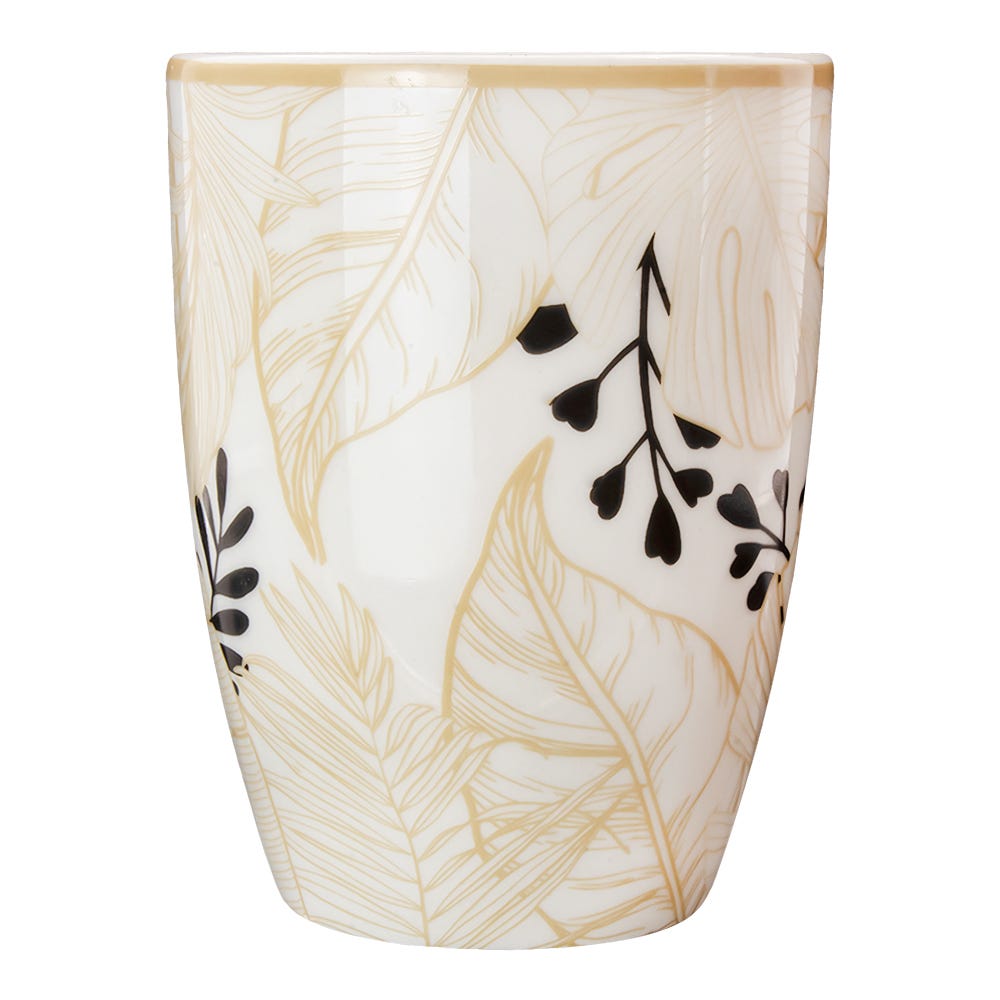 Taza de café de cerámica 270 ml Natural PL187F586412ALC Corona