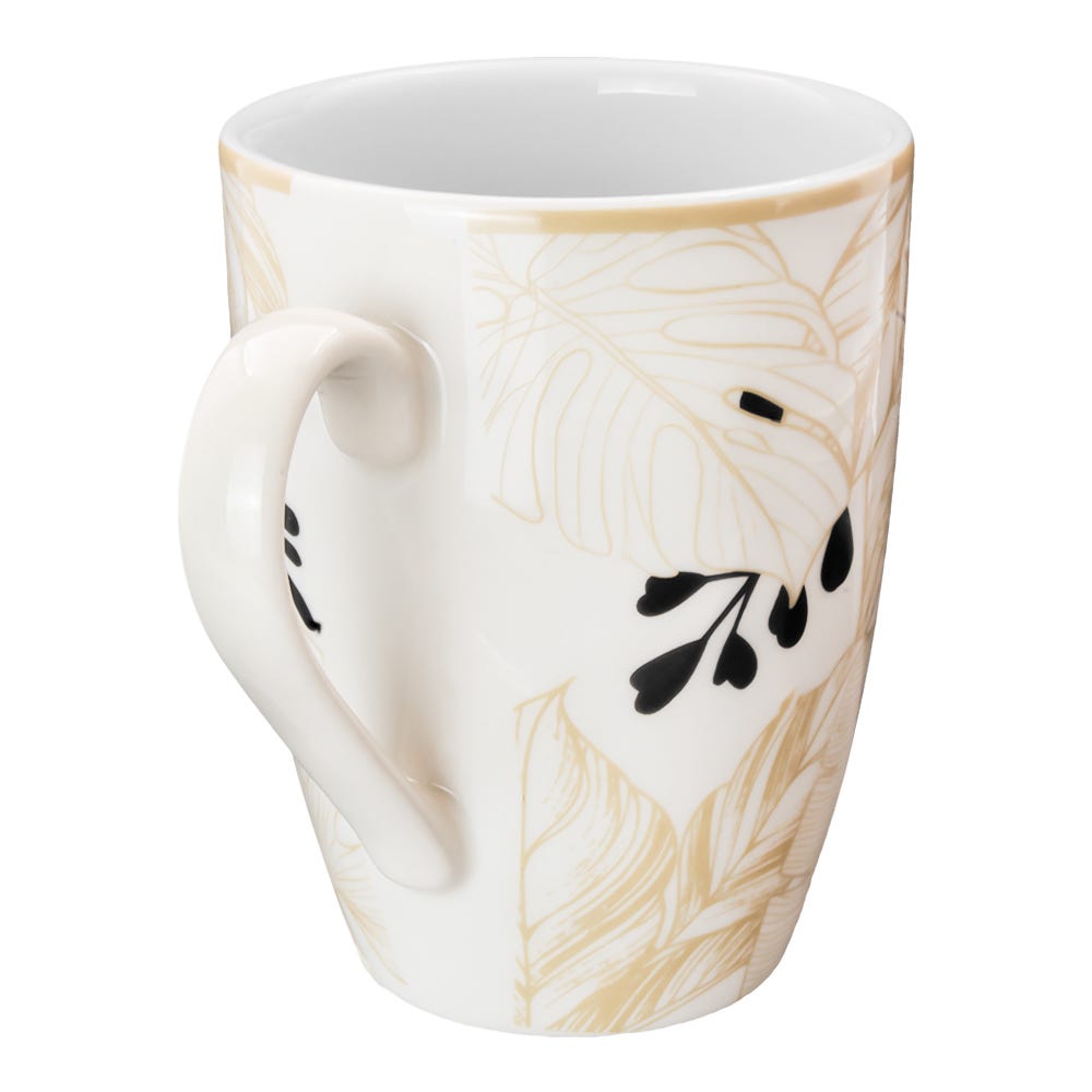 Taza de café de cerámica 270 ml Natural PL187F586412ALC Corona