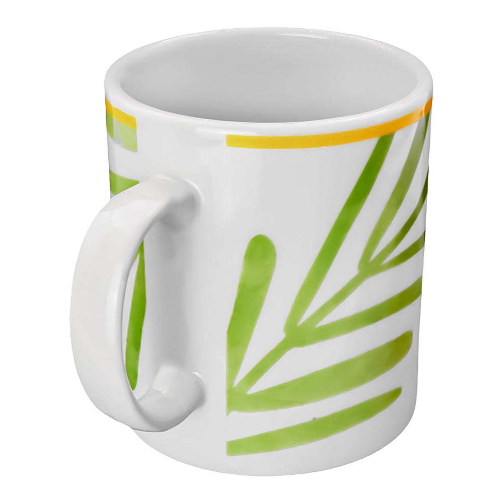 Taza de café de cerámica 300 ml Cassia Helecho Corona