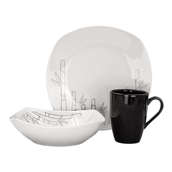 Vajilla de cerámica decorada 9 piezas BAMBU VL124A030109LC Corona