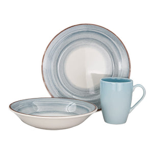 Vajilla de cerámica decorada 9 piezas XAVIERA VL138F030109LC Corona