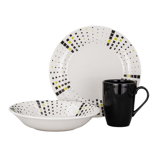 Vajilla de cerámica decorada 9 piezas MALAYA VL1184030109LC Corona