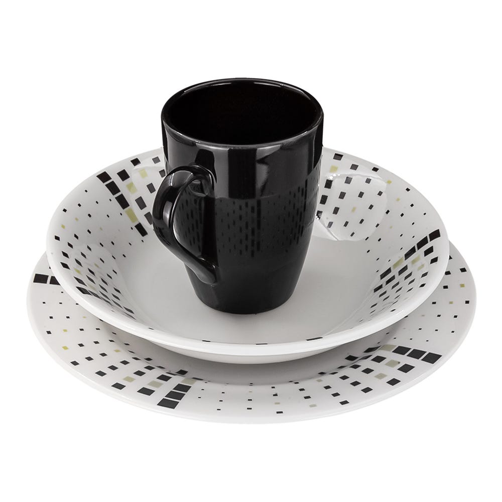 Vajilla de cerámica decorada 9 piezas MALAYA VL1184030109LC Corona