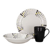 Vajilla de cerámica decorada 9 piezas MALAYA VL1184030109LC Corona