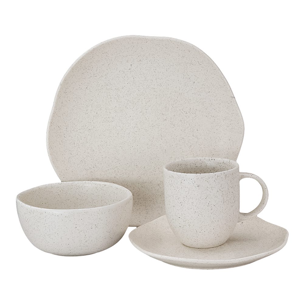 Vajilla de cerámica Orion 16 piezas VL1940040116 Corona
