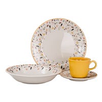 Vajilla de cerámica decorada Ashley 16 piezas VL134H040116 Corona