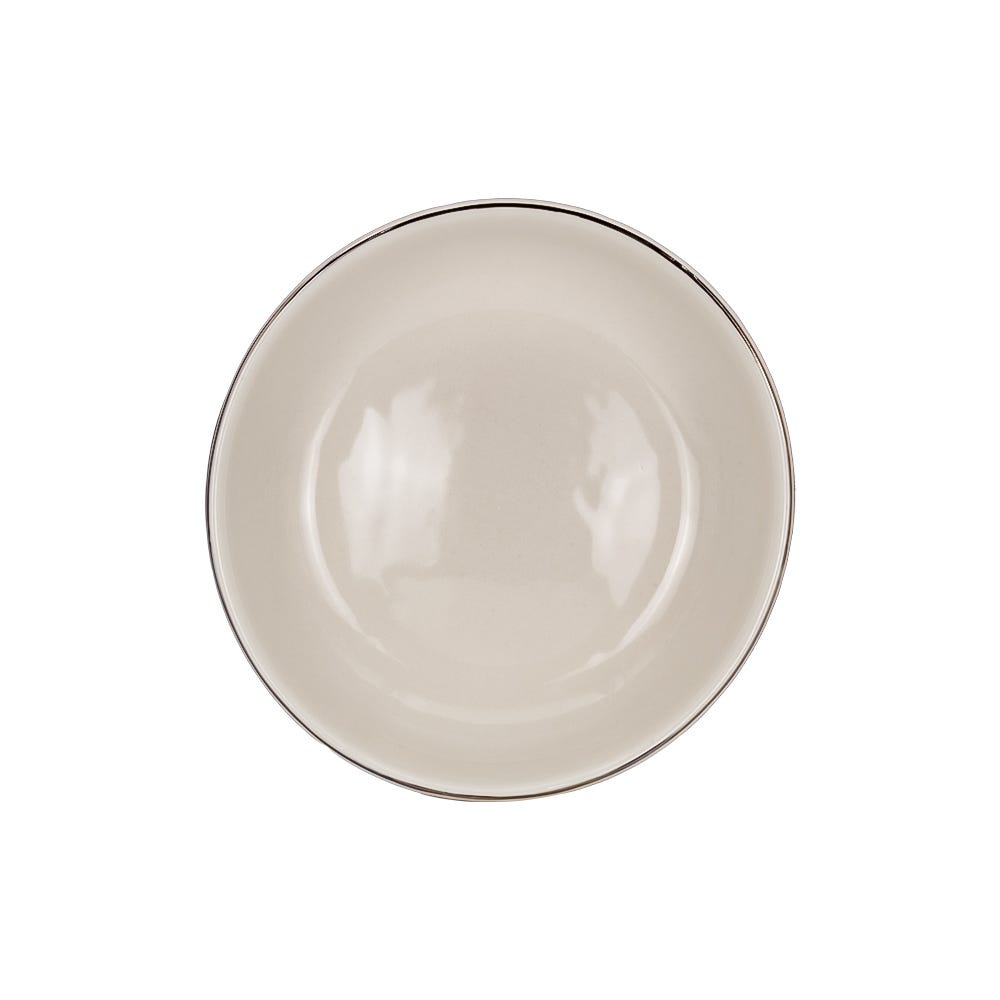 Vajilla de cerámica 4x 20 Harmony plateado VL161D040120 Corona