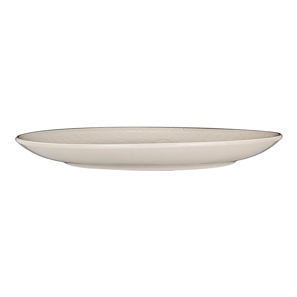 Vajilla de cerámica 4x 20 Harmony plateado VL161D040120 Corona