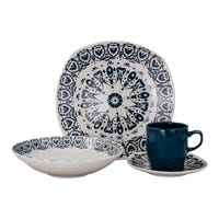 Vajilla de cerámica decorada Triana 16 piezas VL180H040116 Corona