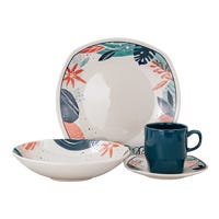 Vajilla de cerámica decorada Mystic 16 piezas VL123I040116 Corona