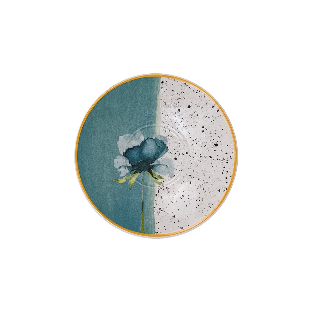 Set de té de cerámica decorada 4 x 8 Armonia SL190G030108 Corona