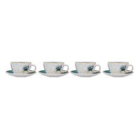 Set de té de cerámica decorada 4 x 8 Armonia SL190G030108 Corona