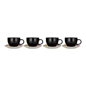 Set de té de cerámica decorada 4 x 8 Euritmia SL198G030108 Corona