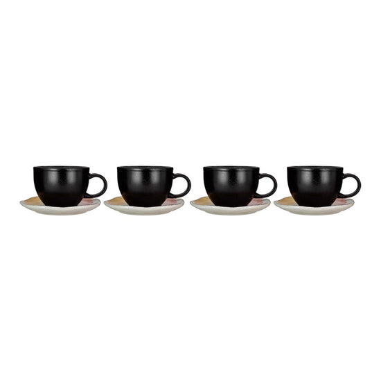Set de té de cerámica decorada 4 x 8 Euritmia SL198G030108 Corona
