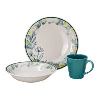 Vajilla de cerámica decorada Cala 12 piezas VL156G040112 Corona